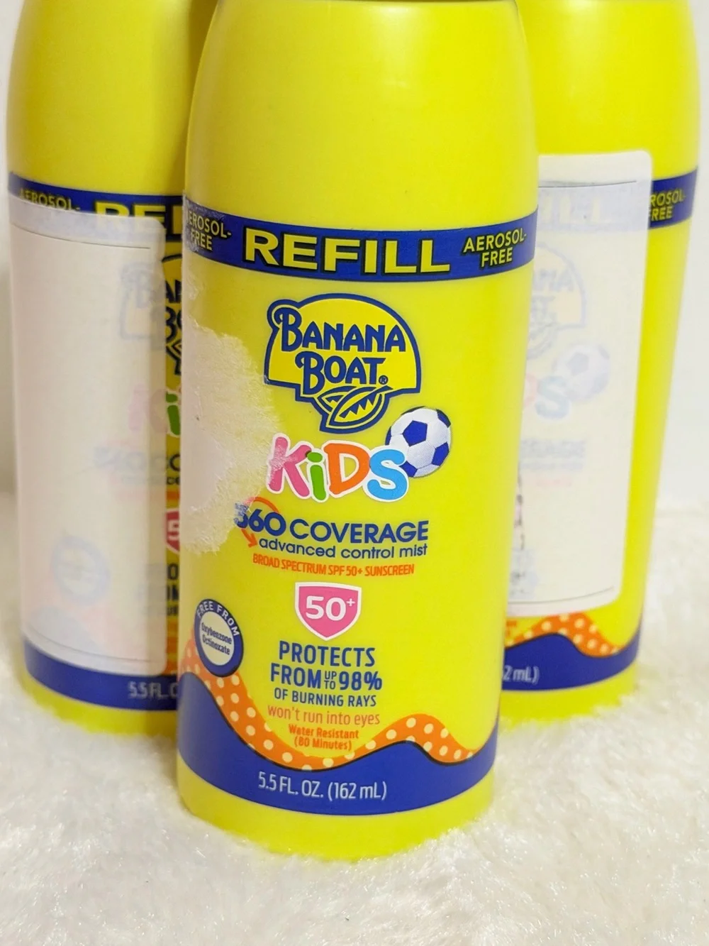 Banana Republic Kids Sunscreen Spray - Bright Yellow & Blue Bottles
